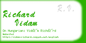 richard vidam business card